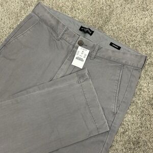 J Crew Sutton Pants Mens 33X30 Gray Herringbone Stretch Straight Chino New NWT
